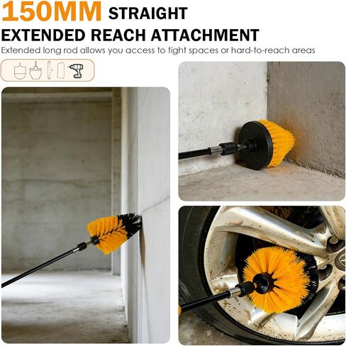 Drill Brush Attachments Set, Power Cleaning Scrub Brushes for Bathroom Bathtub, Grout, Tile, Sinks, Corners, Car Wheel in Kuwait