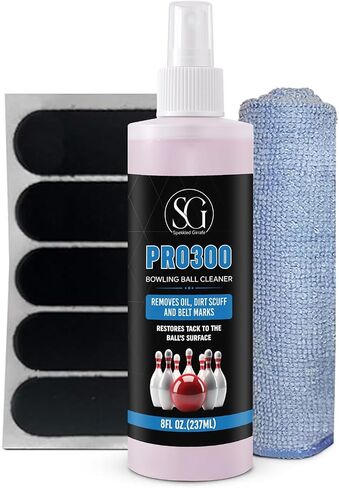 Bowling Ball Cleaner Spray - Oil, Scuff, and Belt Mark Cleaner Restores Tack, Prolongs Lifespan of Ball - EPA Safer Bowling Ball Restoration - Bowling Accessories - 8FL Oz in Saudi Arabia