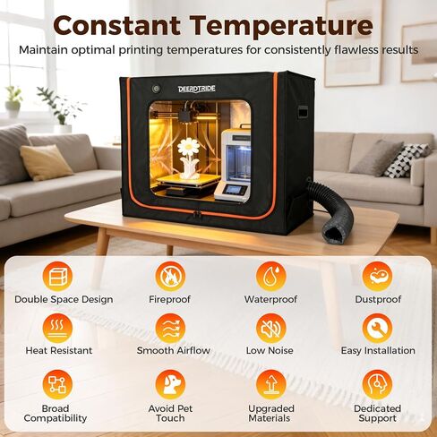 حاوية طابعة ثلاثية الأبعاد كبيرة من الراتنج مع نظام تهوية وإضاءة LED، حاوية طابعة ثلاثية الأبعاد مزودة بفتحات تهوية مع فلتر كربون، التحكم في الرائحة، تقليل الضوضاء، غطاء خيمة مقاوم للغبار لطابعات الراتنج بالأشعة فوق البنفسجية LCD in Kuwait