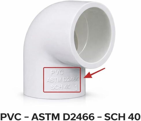 1 بوصة كوع PVC 90 درجة SCH 40 Slip x Slip 15 Pack | تركيبات السباكة الثقيلة in Kuwait