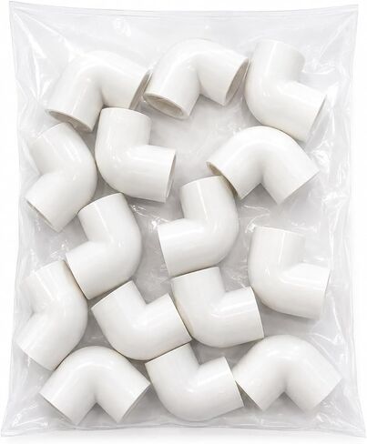 1 بوصة كوع PVC 90 درجة SCH 40 Slip x Slip 15 Pack | تركيبات السباكة الثقيلة in Kuwait