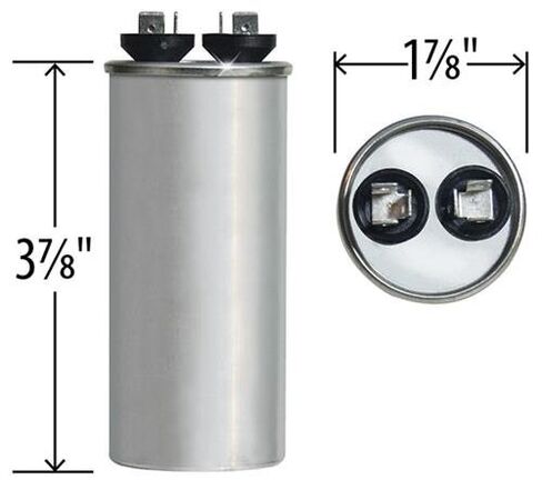 المعيار الأمريكي CPT00442 / CPT-0442 - 25 uF MFD x 440 VAC Genteq استبدال مكثف مستدير # C425R / 97F9632 in Kuwait