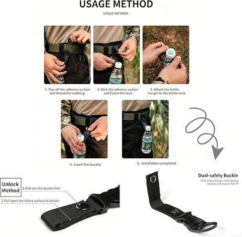 10 PCS Water Bottle Holder Hanging Clip Bottles Buckle Clip Portable Mineral Water Bottle Clip Nylon Beverage Bottles Strap Mineral Waters Ring Holder for Outdoor Camping Hiking in Kuwait