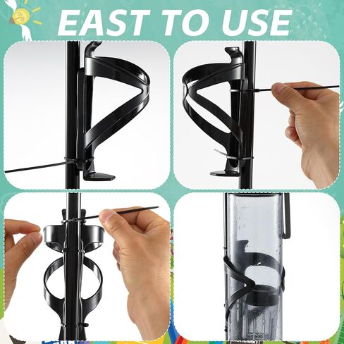 24 Pcs Water Bottle Holder for Classroom Anti-Spill Desk Cupholder with 100 Zip Ties Back to School Gift for Student Water Bottle Holders for Desk Chair Coffee Cup Holder for Office Home in Kuwait
