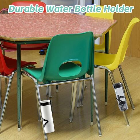 24 Pcs Water Bottle Holder for Classroom Anti-Spill Desk Cupholder with 100 Zip Ties Back to School Gift for Student Water Bottle Holders for Desk Chair Coffee Cup Holder for Office Home in Kuwait