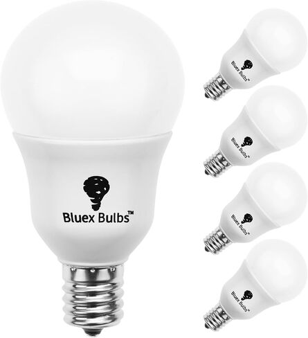 4 عبوات من مصابيح BlueX G14 LED 4 عبوات - قاعدة متوسطة E17، 6 وات (ما يعادل 60 وات)، 600 لومن، لمبة LED صغيرة غير قابلة للتعتيم 120 فولت للمطبخ، تركيبات قلادة، غرفة الطعام (5000 كلفن - ضوء النهار) in Kuwait
