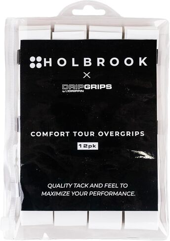Holbrook Comfort Tour Overgrips - 12 Pack (White) in Kuwait