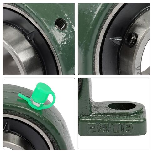 findmall UCP206-20 Self-Aligning Pillow Block Bearing 10 Pack, 1-1/4" Bore, 2-Bolt Solid Base in Kuwait