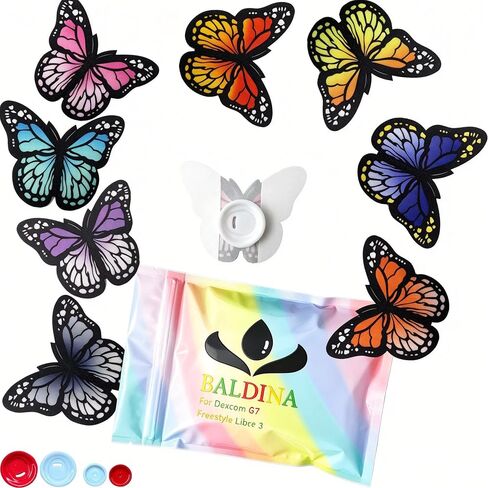 Dexcom G7 Libre 3 Over Patches -24 Pack Butterfly Design Overpatches with Protective Bumper for Waterproof & Sweatproof Adhesive Patches in Kuwait