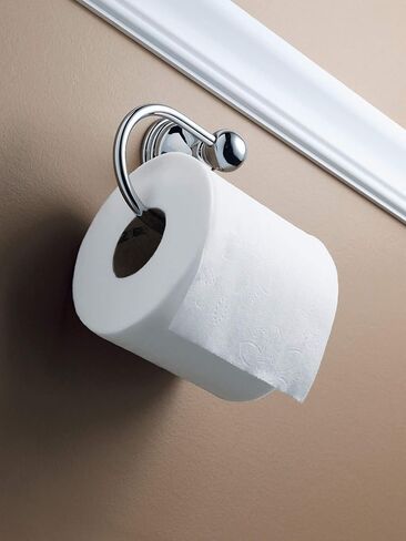 Moen DN8486CH مجموعة بريستون حلقة مناشف اليد للحمام، كروم مصقول ومجموعة Moen DN8408CH حامل ورق التواليت من مجموعة بريستون، كروم in Kuwait