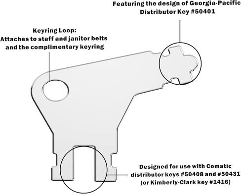 14Pcs Paper Towel Dispenser Keys, Universal Dispenser Toilet Paper Holder Key for Georgia Pacific Toilet Paper and Toilet Paper Dispensers in Kuwait