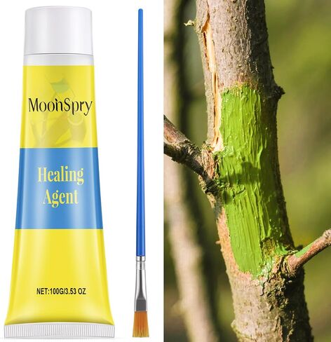 Threlaco Tree Wound Pruning Sealer، 100g Bonsai Wound Sealer Healing Paste، قطع النباتات مع فرشاة، لوازم تطعيم الأشجار، معجون قطع البونساي، التعافي السريع للنباتات in Kuwait