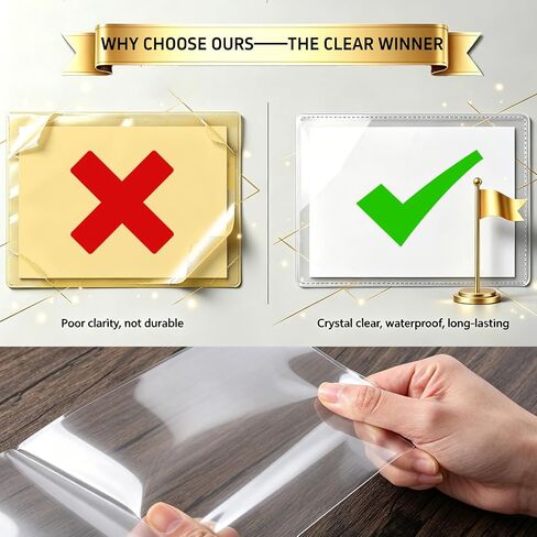 2026 Mah-Jong Card Sleeves, Clear Plastic Protective Cover Holder, Fit for Large Print 6 1/8" x 4 3/4" Card Protector Set, 4 Pack in Kuwait