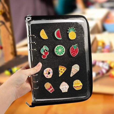 Enamel Pin Display Book Pin Collection, Pins Collector Display Bag, Lapel Pins Displays Board,for Sports Pins,Memorial Displays Case(Color:Black) in Kuwait