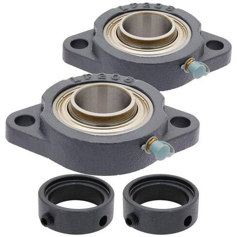 [عبوتان] SALF206-20G - وحدة محمل كروي مثبتة على شفة بمسامير، محمل إدراج SA206-20G، مبيت من الحديد الزهر LF206، عمود تجويف 1-1/4 بوصة (31.75 مم)، مجموعة قفل لولبي، 4.45 بوصة (113.03 مم) طول الحافة in Kuwait