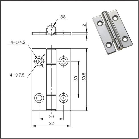 Stainless Steel Hinge Industrial Mechanical Equipment Box Bearing High and Low Pressure Cabinet 1Pcs in Kuwait