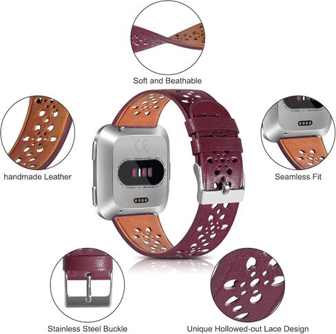أربطة جلدية لـ Fitbit Versa 2 / Versa/Lite/SE in Kuwait