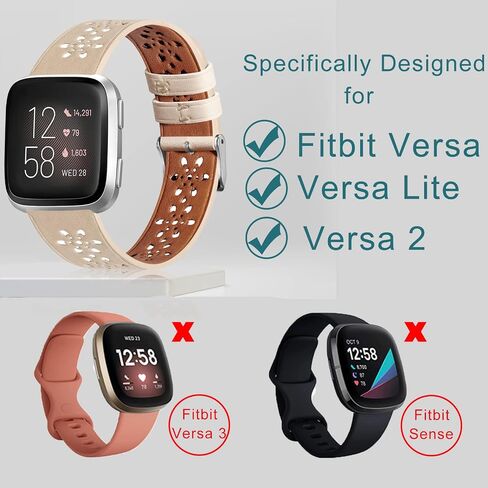 أربطة جلدية لـ Fitbit Versa 2 / Versa/Lite/SE in Kuwait