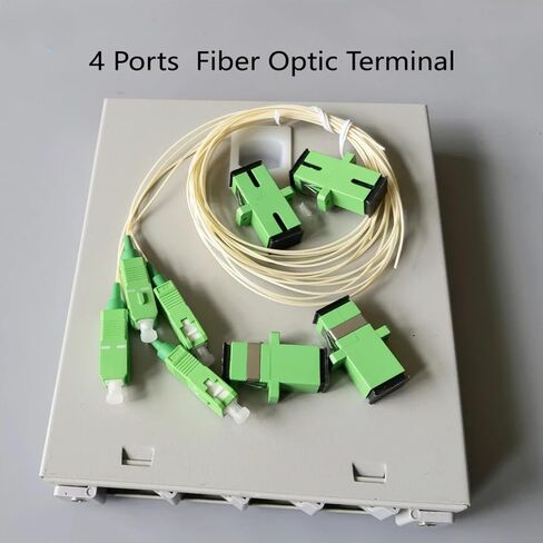 Fiber Optic Terminal Boxes 4 Port Fiber Splice Cassettes SC LC Distribution Frame Flanges & Pigtail Options Available(Black with Flange) in Kuwait