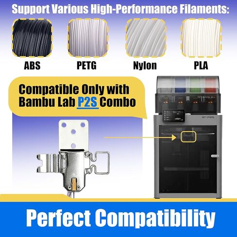 طقم تجميع التسخين P2S Hotend المتوافق مع طابعات Bambu Lab P2S ثلاثية الأبعاد، ومكون التسخين P2S Hotend مع خرطوشة سخان وأجهزة استشعار الثرمستور ومشبك قاعدة معزول بالزركونيا، يمكن استبداله بسرعة in Kuwait
