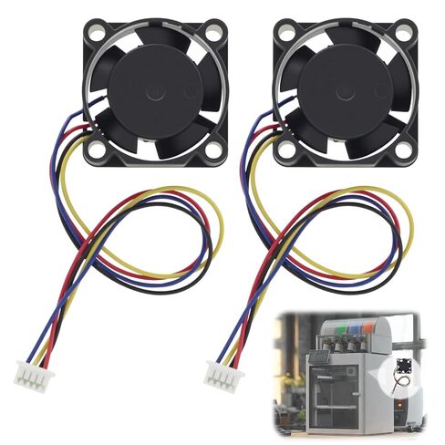 2 Pack Hotend Cooling Fans Compatible with Bambu Lab X1/X1C 3D Printer, Precision Hydraulic Bearings Brushless Fans with PWM Speed Control, NOT Compatible with P1 or A1 Series Printers, New in Kuwait