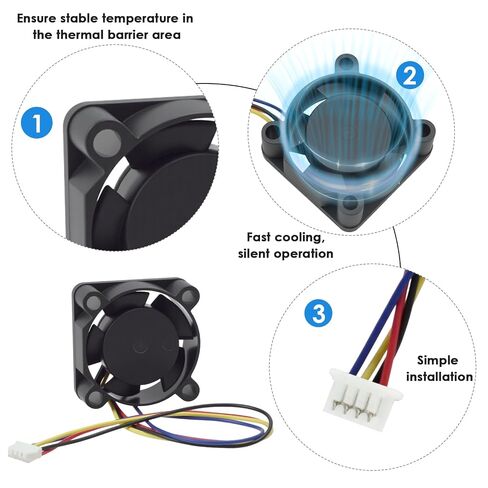 2 Pack Hotend Cooling Fans Compatible with Bambu Lab X1/X1C 3D Printer, Precision Hydraulic Bearings Brushless Fans with PWM Speed Control, NOT Compatible with P1 or A1 Series Printers, New in Kuwait