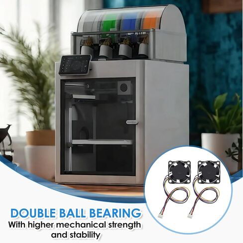 2 Pack Hotend Cooling Fans Compatible with Bambu Lab X1/X1C 3D Printer, Precision Hydraulic Bearings Brushless Fans with PWM Speed Control, NOT Compatible with P1 or A1 Series Printers, New in Kuwait