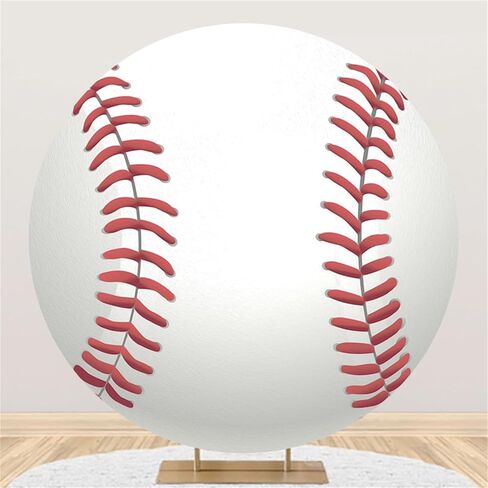 Polyester Diameter 6.5ft Round Baseball Backdrop Cover Baseball Fan Theme Party Photography Background Sports Lover Birthday Party Decoration Supplies Adult Boys Portrait Studio Photo Prop in Kuwait