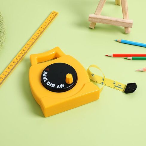 SEWACC Kids Tape Measure Toy Retractable Lightweight Measuring Tape with Inch and Metric Markings Dual-Sided for Learning and Play in Kuwait