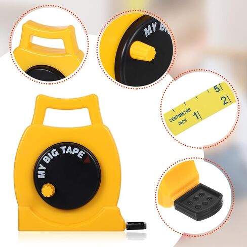 SEWACC Kids Tape Measure Toy Retractable Lightweight Measuring Tape with Inch and Metric Markings Dual-Sided for Learning and Play in Kuwait