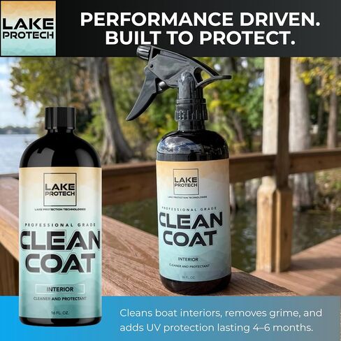 منظف ​​وواقي داخلي من CleanCoat - تركيبة مضادة للكهرباء الساكنة تحجب الأشعة فوق البنفسجية، حماية طويلة الأمد لمدة 4-6 أشهر لبلاستيك القوارب والجلود والفينيل والأسطح الداخلية البحرية in Kuwait