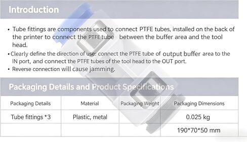 4mm OD PTFE Tubing Secure Lock Couplers for AMS Hub & Extruder Filament Buffer, Compatible with Bambu Lab P1P/P1S/X1/A1/H2/P2 Series 3D Printers in Kuwait