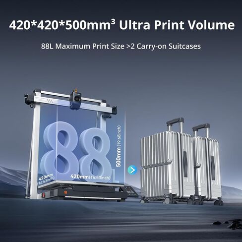 (حزمة 8 ألوان) طابعة Anycubic Kobra 3 Max Combo ثلاثية الأبعاد، 8 ألوان مذهلة مع 2 Anycubic ACE PRO، حجم بناء كبير 420x420x500 مم 600 مم/ثانية عالية السرعة ودقيقة in Kuwait