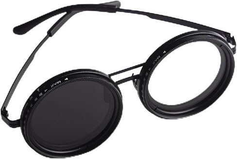 Adjustable Polarized Sunglasses with 9 Tint Levels, Round Frame, UV400 Protection, ND Filter Lenses, Non-Slip Design for Sports, Driving, Daily Use in Kuwait