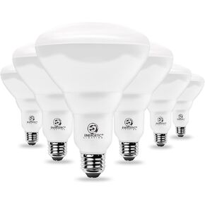 Energetic BR40 LED Indoor Flood Light Bulbs, Dimmable, 5000K Daylight, 110W Equivalent, 1600LM, E26 Base, Recessed Can Light, High Lumen, Flicker Free, UL Listed, 10 Pack in Kuwait