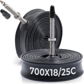 قطعتان من أنابيب الدراجة الفاخرة 700x18C/20C/23C/25C، متوافقة مع إطارات الدراجة 700x18C إلى 700x25C، مع صمام بريستا FV60mm، مطاط البوتيل، تستخدم للدراجات الجبلية والطراد والمدينة والطرق in Kuwait