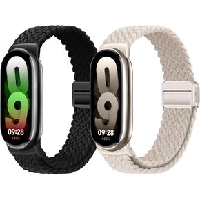 Nylon Braided Magnetic Bands Compatible with Xiaomi Smart Band 10/9/8 Nylon Sport Band for Women Men in Saudi Arabia