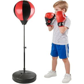 Punching Bag with Stand, Adjustable Boxing Bag for Teens & Adults, Boxing Standing Punching Bags, Reflex Bags for Training, Boxing Equipment, Stress Relief & Fitness in Kuwait