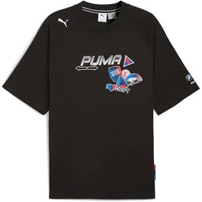 PUMA Mens Bmw M Motorsport Motorsport Graphic Crew Neck Short Sleeve Casual Tops Casual - Black in Kuwait