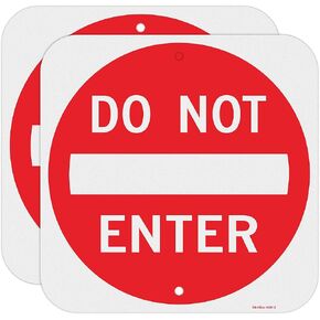 GicnKeuz Do Not Enter signs,24 x 24 Inches Safety Warning Sign,Engineer Grade Reflective Aluminum,Waterproof and Fade Resistant,2 Pre-drilled holes,Easy to Install,Outdoors Use(1-pack) in Saudi Arabia