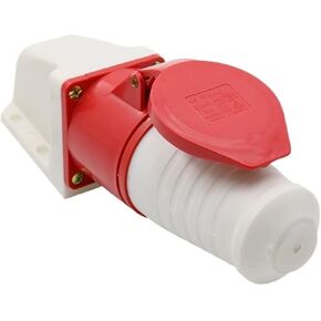 Waterproof Industrial Aviation Plug and Socket Connector 3 core 4 5 Hole 16A Exposed Docking(4 Core Red) in Kuwait