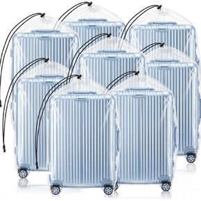 Reginary 8 Pcs 62x31 Inch Extra Large Clear Drawstring Plastic Bags, Dust Covers Reusable Big Giant Luggage Storage Bag for Suitcase, Furniture, Blanket, Plush Toys, Moving, Garage Organizer (3 Mil) in Kuwait
