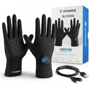 Gloves with Compression, Heat & Vibration Therapy – Hand Pain Relief for Arthritis, Carpal Tunnel, Neuropathy, Joint Stiffness, Muscle Relaxation & Improved Circulation in Kuwait