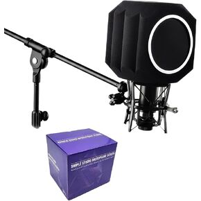 Microphone Isolation Shield Pop Filter for 40-66mm Microphone Soundproof Mic Isolation Ball Reducing Noise Eco Reflection Pop Shield Gift Mic Cover Foam for Podcasting Live Stream Subtitles in Kuwait