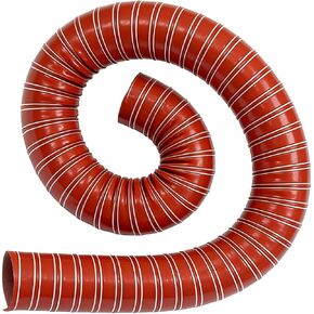 Red High Temp Silicone Ducting Hose | Steel Wire Reinforced Fire Retardant Fiberglass Flex Duct for Industrial(2.36in/6cm,39.37in) in Kuwait