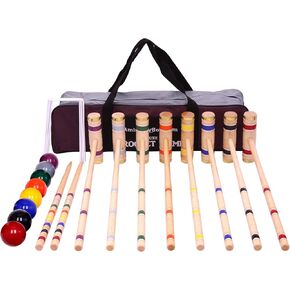 Deluxe 8-Player Croquet Game Set with Duffel Carry Bag (Eight 32" Handles) in Saudi Arabia