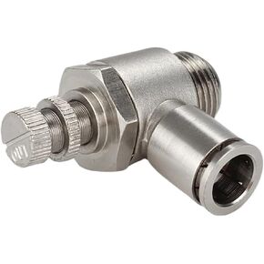 تركيب الهواء جميع النحاس والنيكل مطلي موصل سريع SL صمام خنق الخيط الخارجي (SL8-04، 10PCS) in Kuwait
