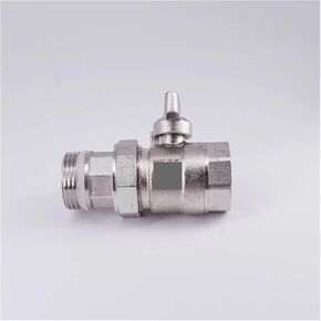 DN25 1 "أنثى إلى ذكر صمام كروي نحاسي مطلي بالنيكل مع مقبض درجة الحرارة 0-120C الضغط 16 بار in Kuwait