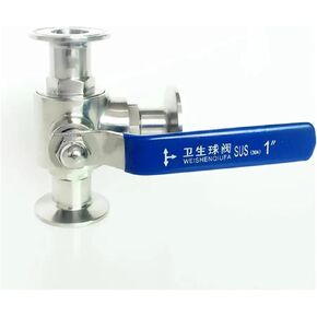 صالح 19 مللي متر 3/4 "الأنابيب OD x 1.5" ثلاثي المشبك T-Port الكرة صمام SUS 304 الفولاذ المقاوم للصدأ تخمير البيرة المنزل in Kuwait