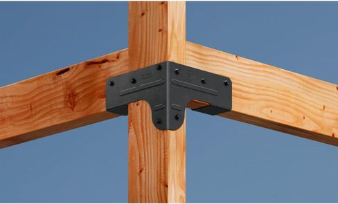 سيمبسون ربطة عنق قوية APRTC2 لهجات خارجية ZMAX، موصل زاوية ربط صلب أسود لرافعة 2X، عمود 2x4 (عبوة من 8) in Kuwait